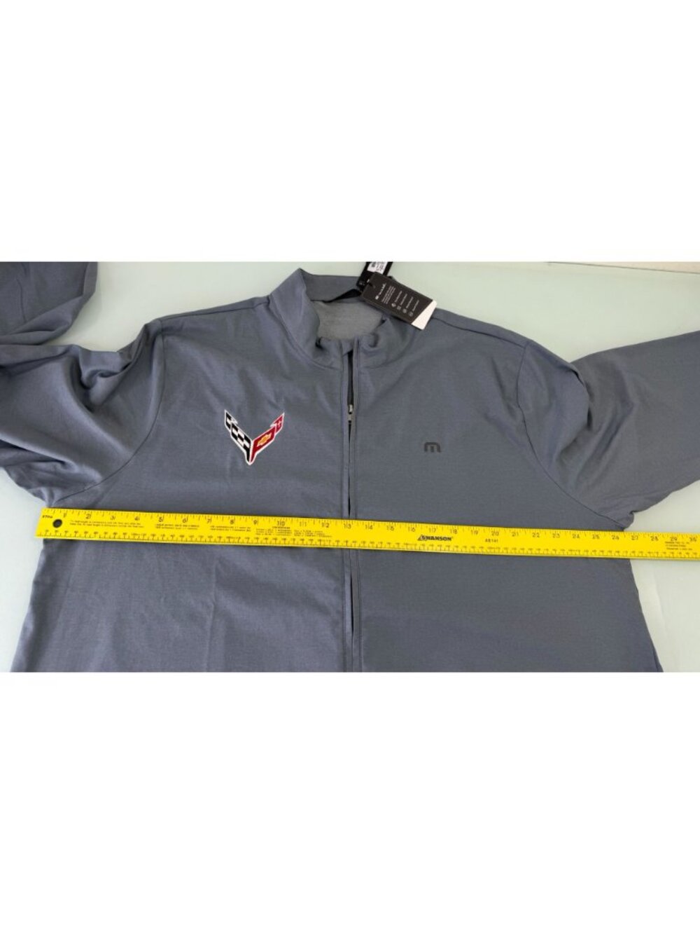New Chevy Corvette Travis Mathew Full Zip Golf Jacket Mens 3XL XXXL Gray Stretch - Picture 7 of 10